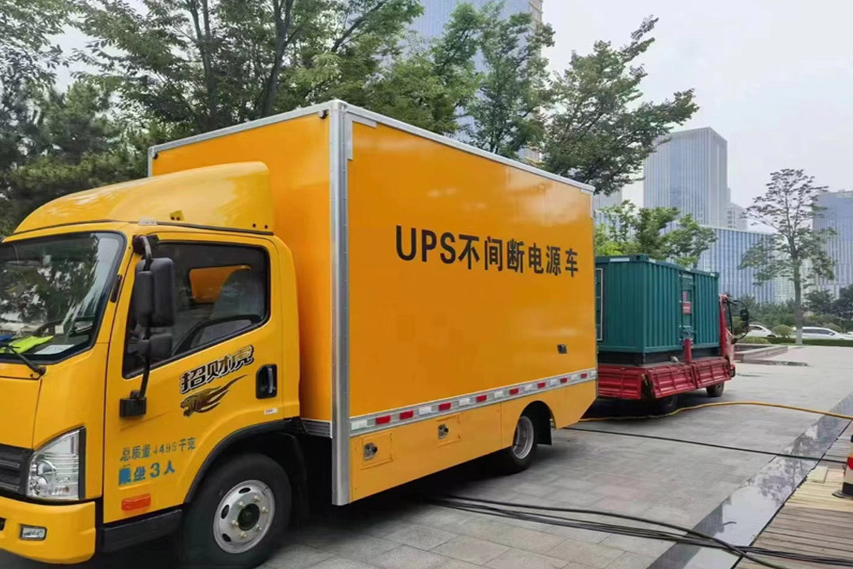 阳江发电机租赁施工现场