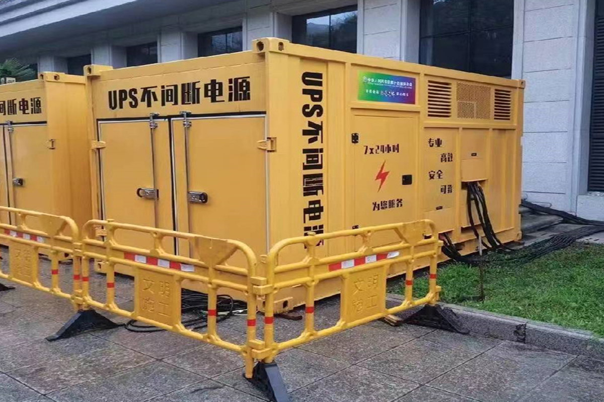 阳江发电机租赁施工现场